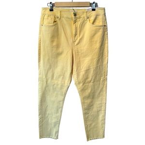 Loft yellow the skinny high rise jeans size 31 NWT